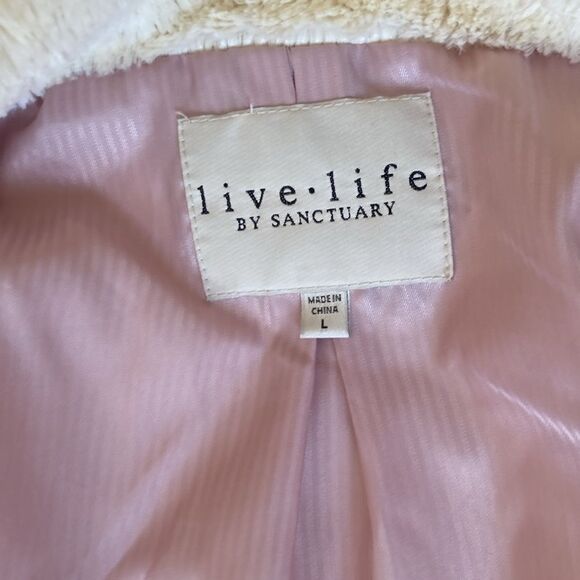 live • life by Sanctuary Faux Fur Lined Full Zip Jacket Women’s Large - Picture 7 of 11
